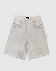 Paper Money Crystalized Shorts White