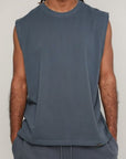 LENOX AVE MIDNIGHT BLUE SLEEVELESS TEE