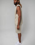 LENOX AVE KHAKI SLEEVELESS TEE