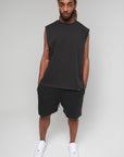 LENOX AVE BLACK SLEEVELESS TEE