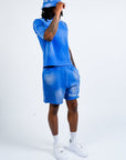 Paper Money Diamond Short Blue