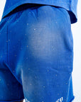 Paper Money Diamond Short Blue