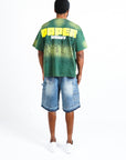 Paper Money Crystalized Shorts in Blue