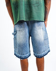 Paper Money Crystalized Shorts in Blue