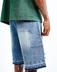 Paper Money Crystalized Shorts in Blue
