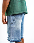 Paper Money Crystalized Shorts in Blue