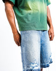 Paper Money Crystalized Shorts in Blue
