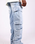 Paper Money Money Bag Cargo Relaxed Blue