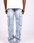 Paper Money Money Bag Cargo Relaxed Blue