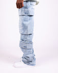 Paper Money Money Bag Cargo Relaxed Blue