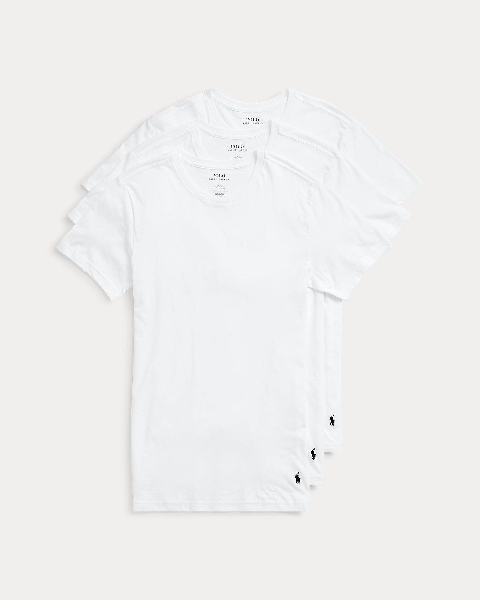 POLO RALPH LAUREN SLIM FIT WICKING CREW 3-PACK