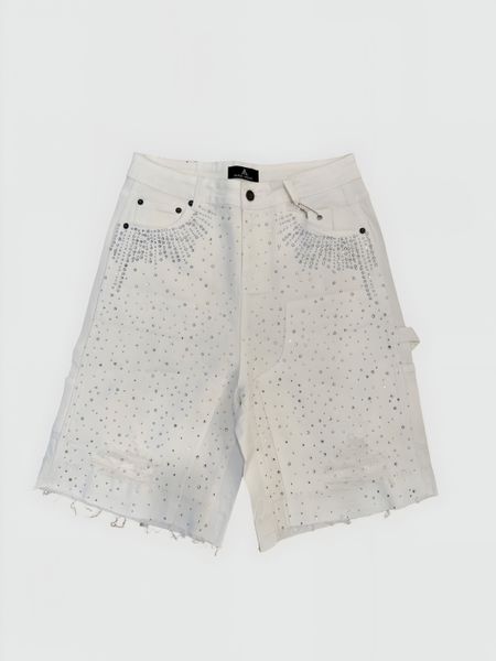 Paper Money Crystalized Shorts White
