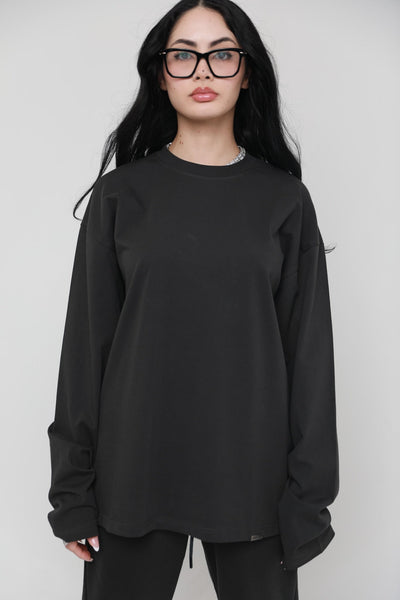LENOX AVE BLACK LONG SLEEVE TEE – Georgio's