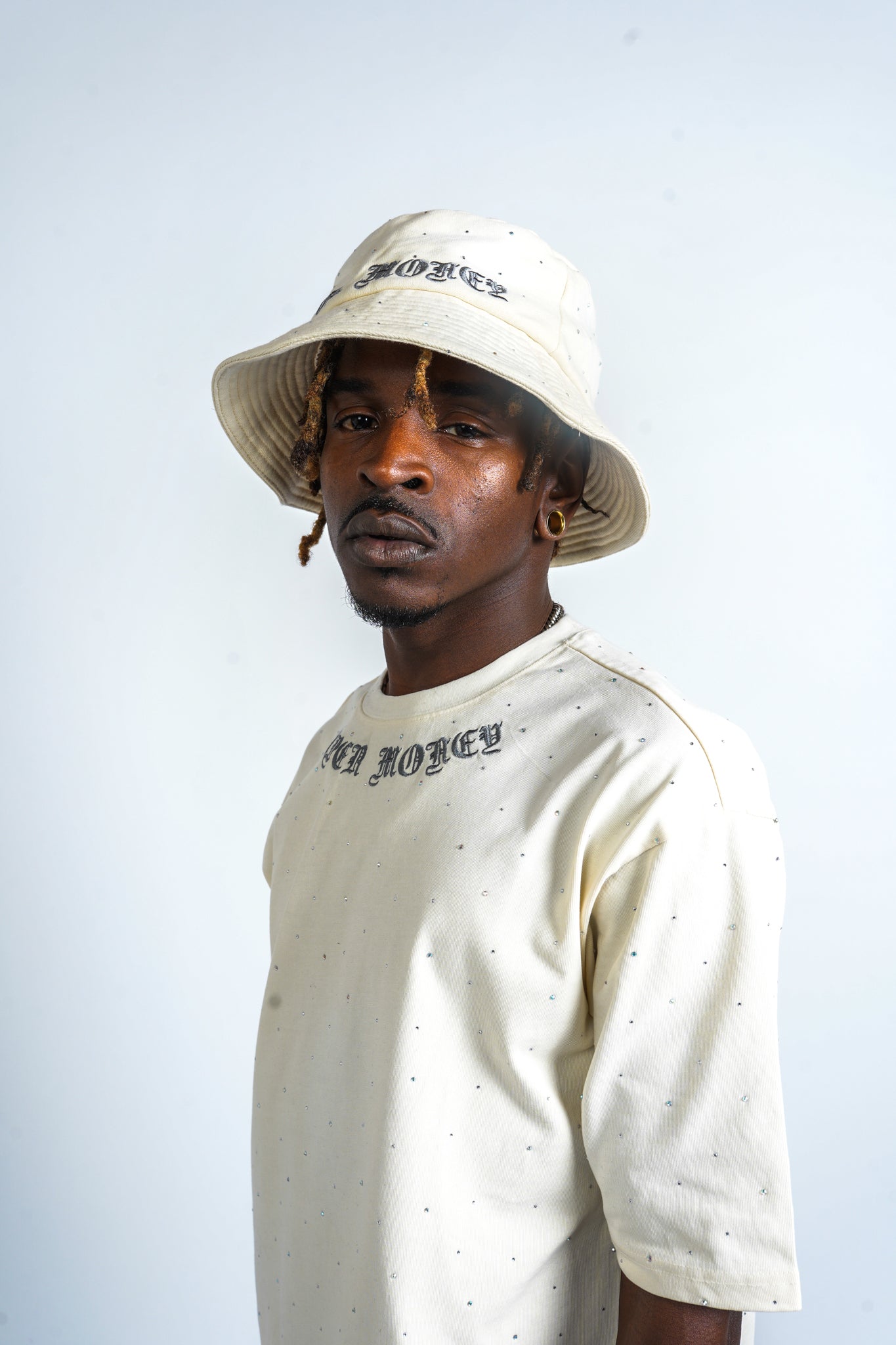 Paper Money Diamond Bucket Hat Ivory