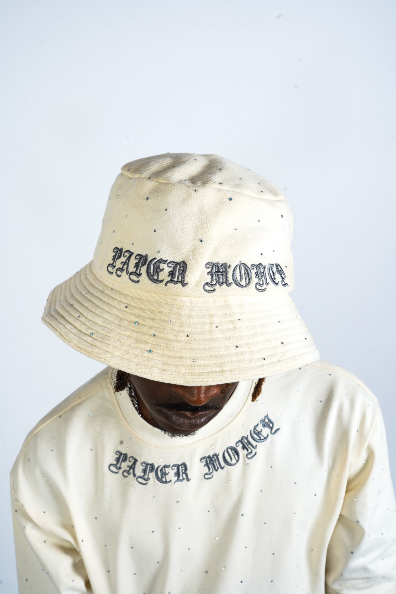 Paper Money Diamond Bucket Hat Ivory
