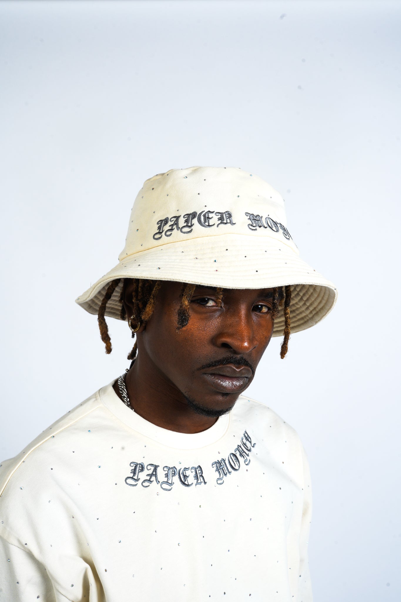 Paper Money Diamond Bucket Hat Ivory