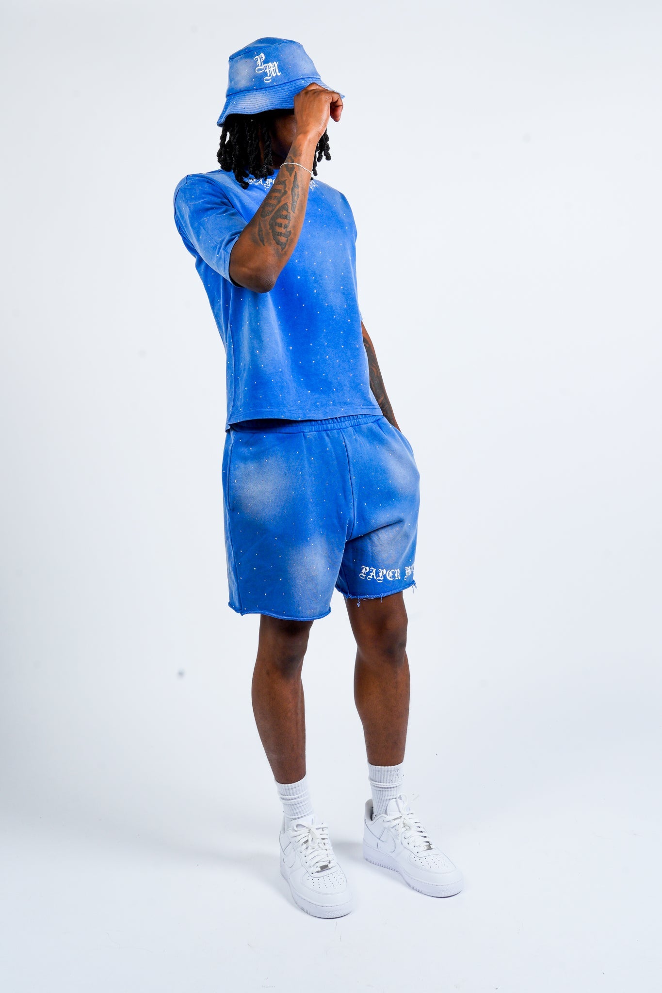 Paper Money Diamond Short Blue
