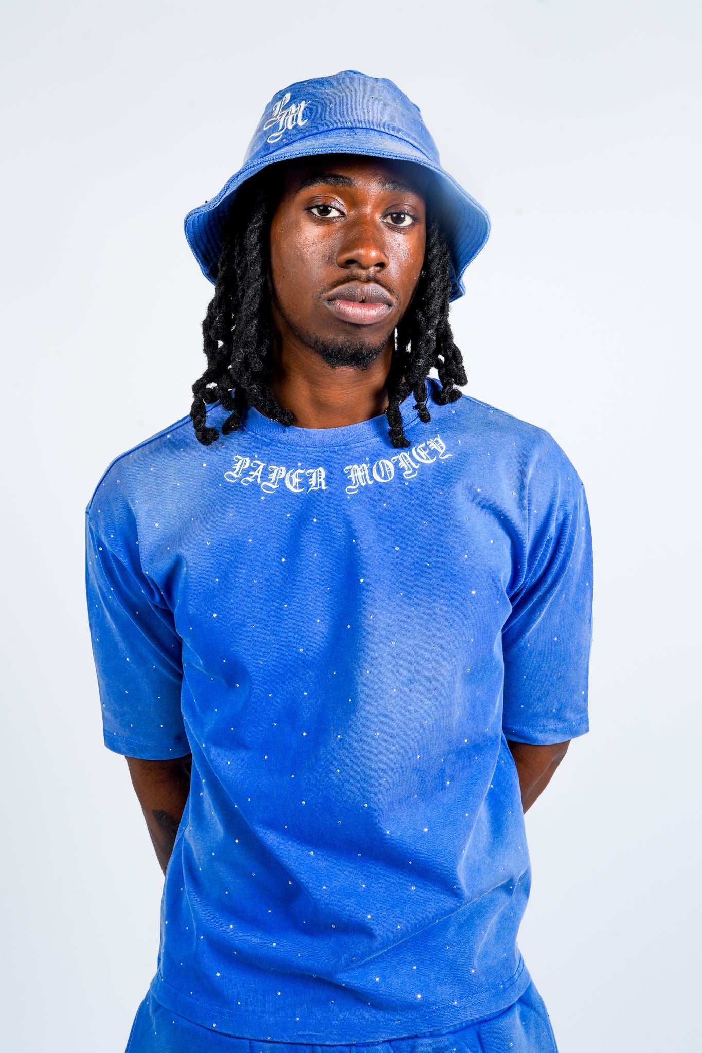Paper Money Diamond Bucket Hat Blue