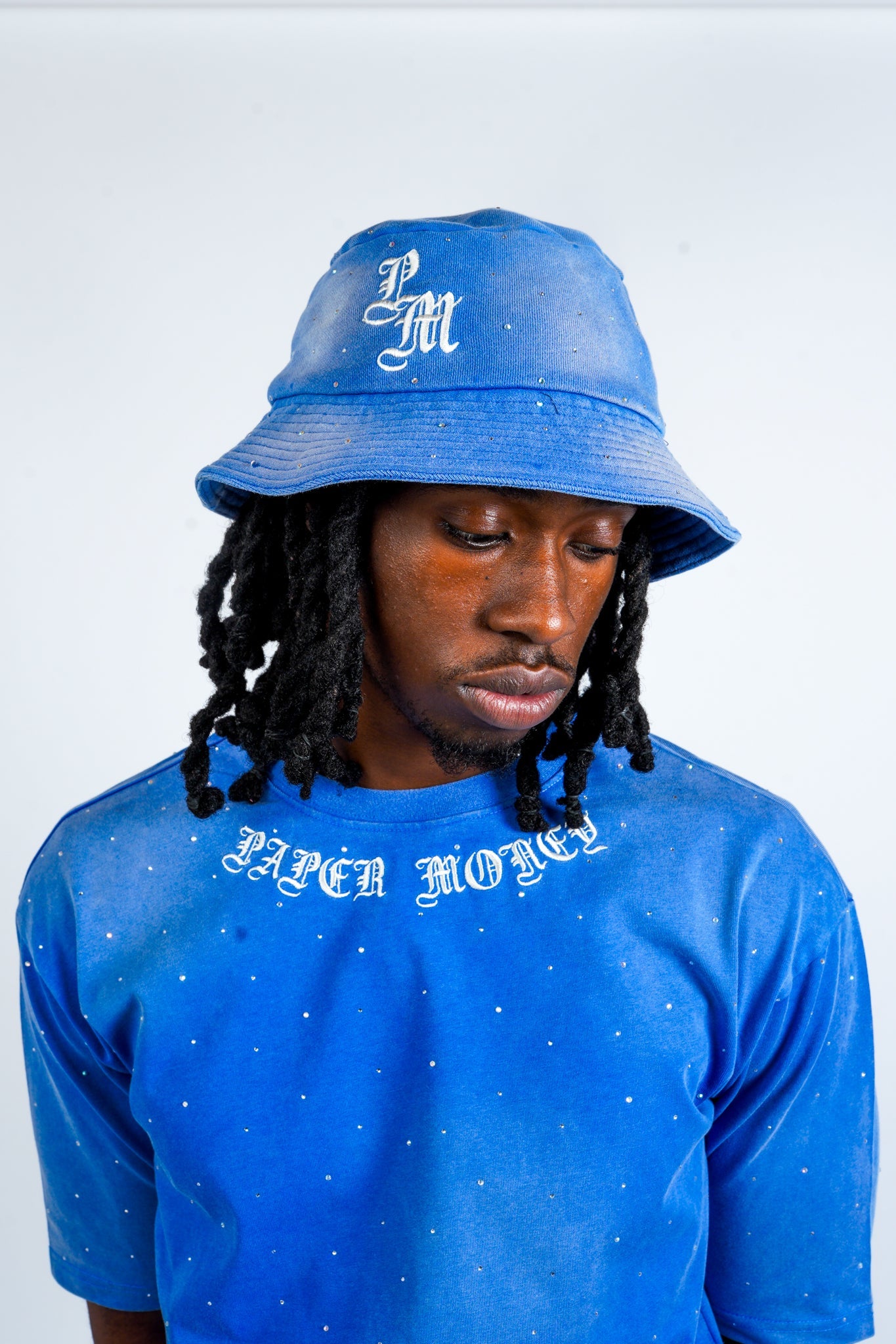 Paper Money Diamond Bucket Hat Blue