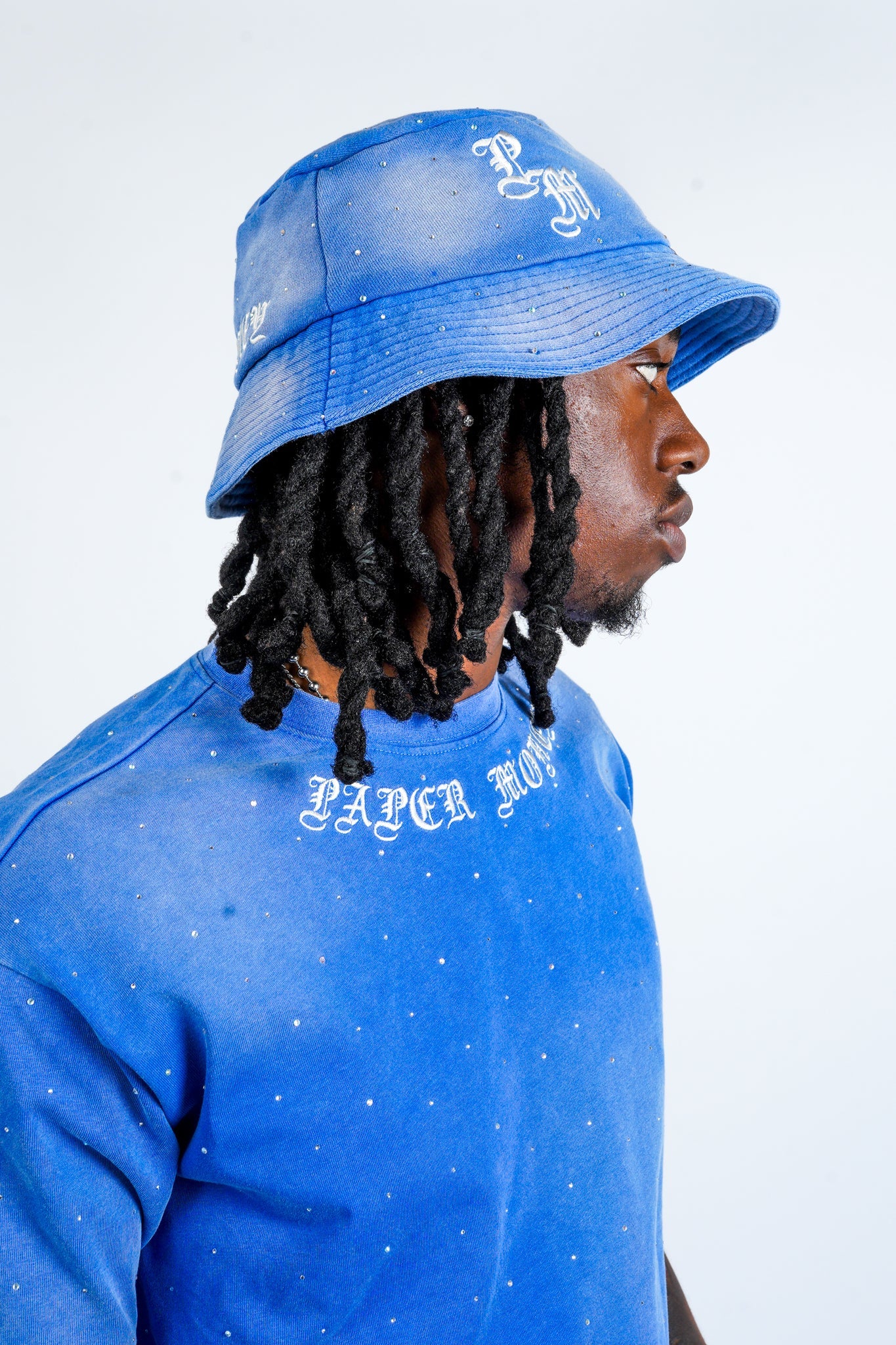 Paper Money Diamond Bucket Hat Blue