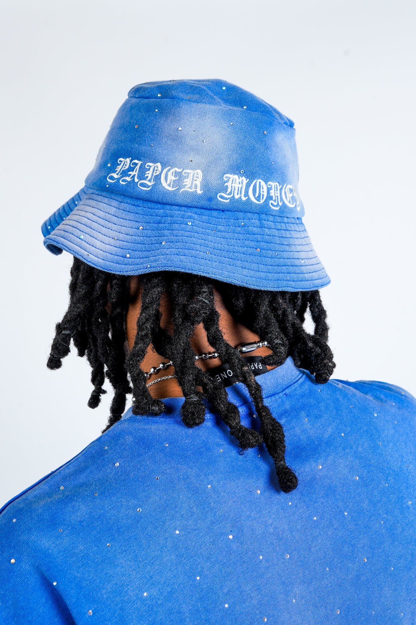 Paper Money Diamond Bucket Hat Blue