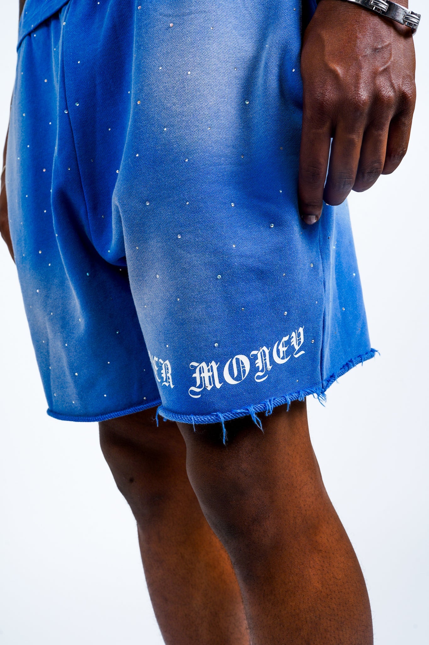 Paper Money Diamond Short Blue