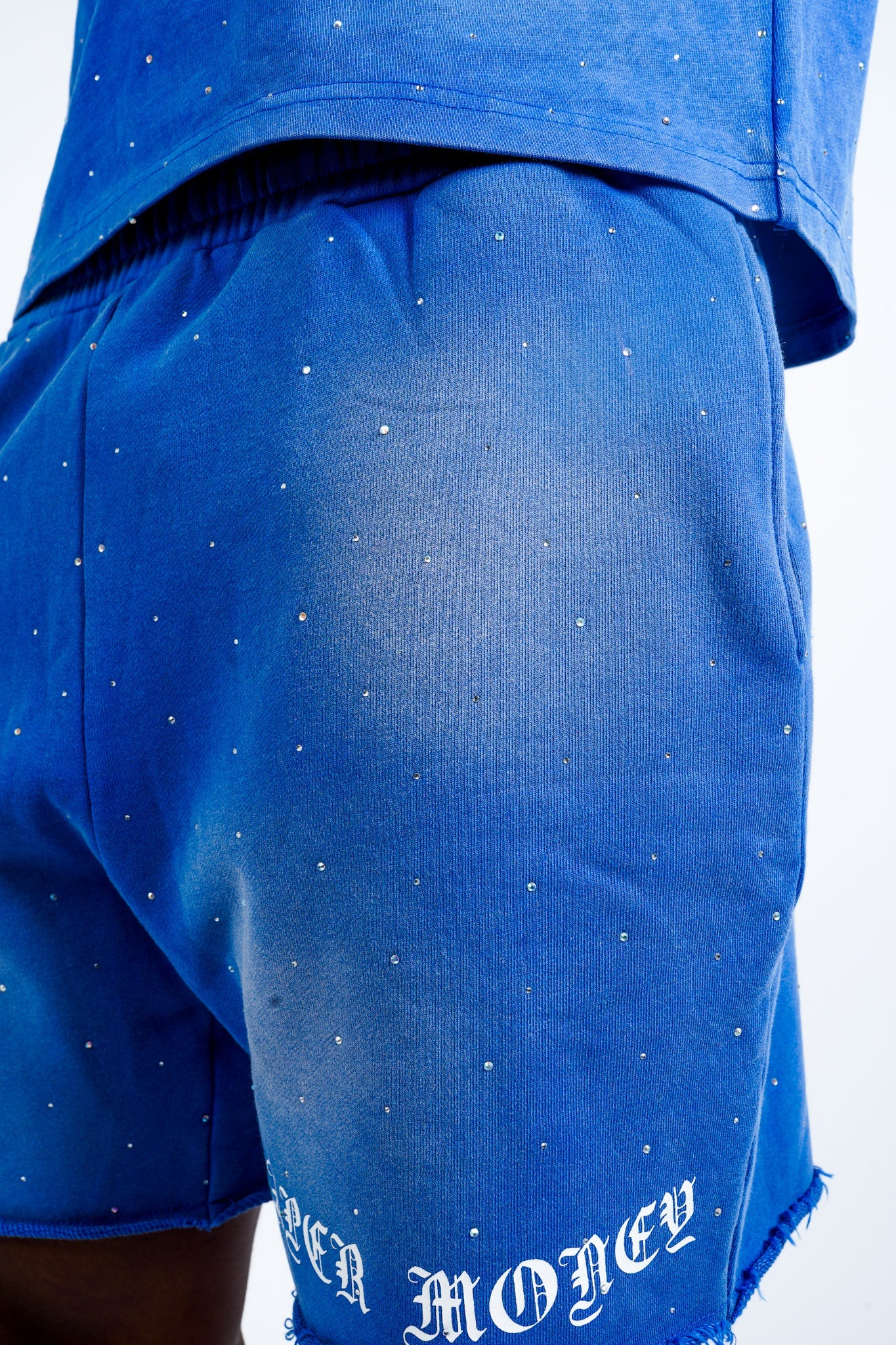 Paper Money Diamond Short Blue