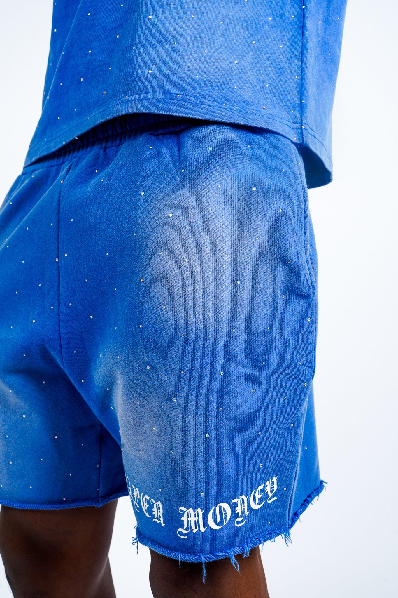 Paper Money Diamond Short Blue