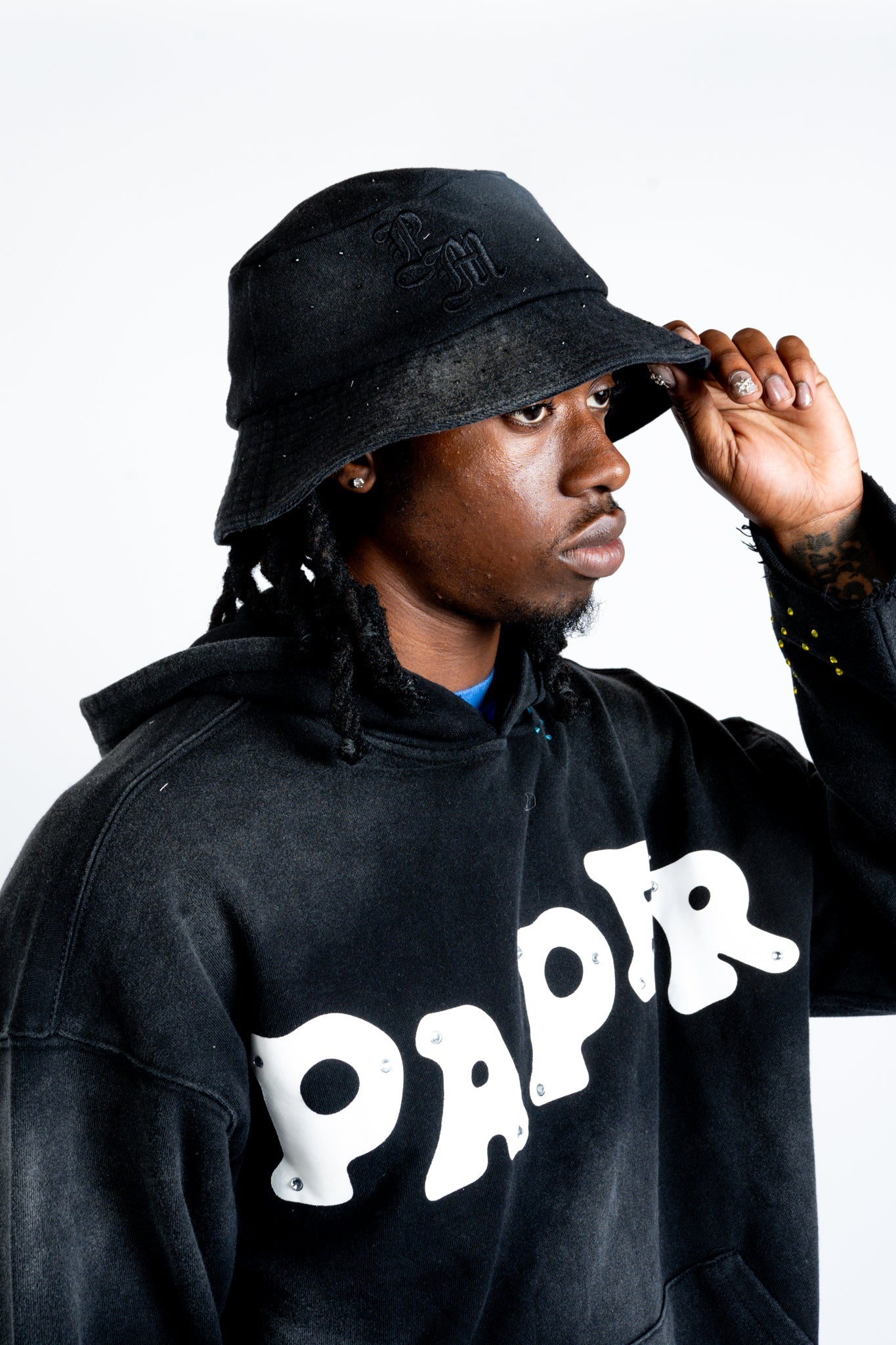 Paper Money Paper Hoodie Black