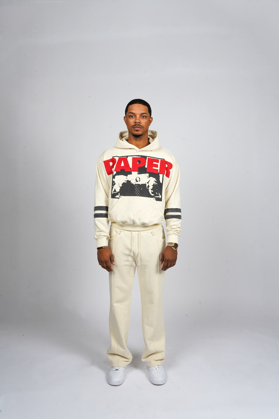 Paper Money 777 Joggers - Bone